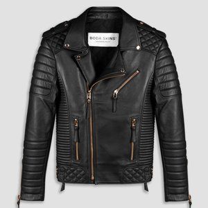 [New In Box] Boda Skins Kay Michaels Oil Black Leather Jacker (UK S)